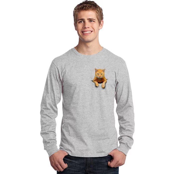 Pocket Cat Long Sleeve Shirt