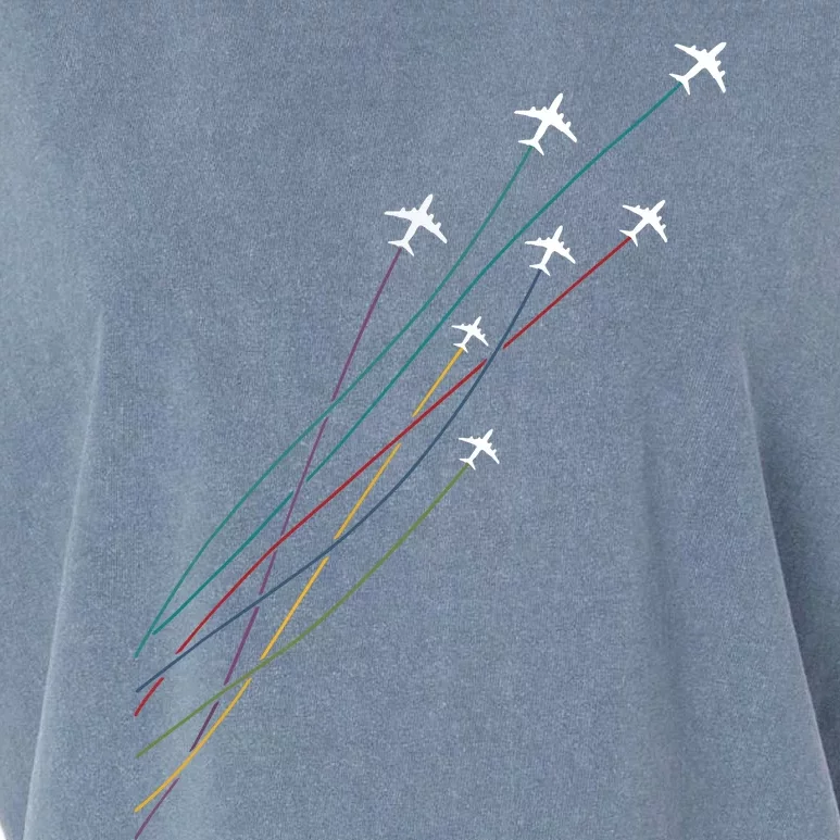 Pilot Commercial Passenger Airplanes Aeroplanes Airline Gift Garment-Dyed Women's Muscle Tee