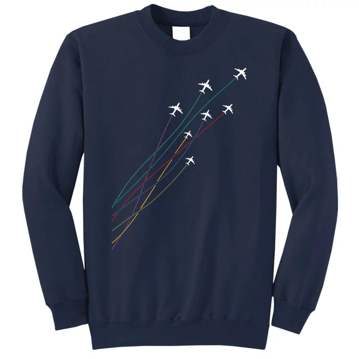 Pilot Commercial Passenger Airplanes Aeroplanes Airline Gift Tall Sweatshirt