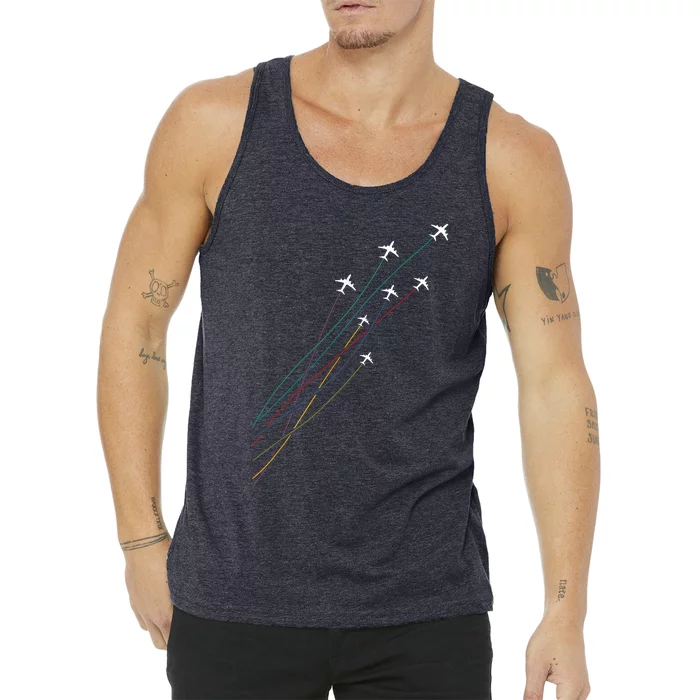 Pilot Commercial Passenger Airplanes Aeroplanes Airline Gift Tank Top