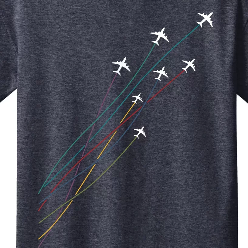 Pilot Commercial Passenger Airplanes Aeroplanes Airline Gift Kids T-Shirt