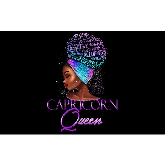 Purple Capricorn Queen African American December January Bumper Sticker