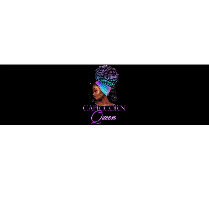 Purple Capricorn Queen African American December January Bumper Sticker