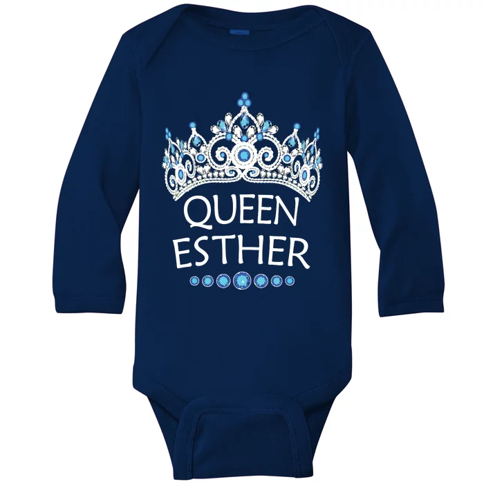 Purim Costume Queen Esther Humorous Jewish Costume Baby Long Sleeve Bodysuit