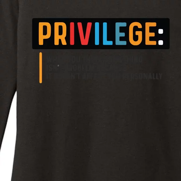 Privilege Civil Rights Tee Equality Tank Womens CVC Long Sleeve Shirt