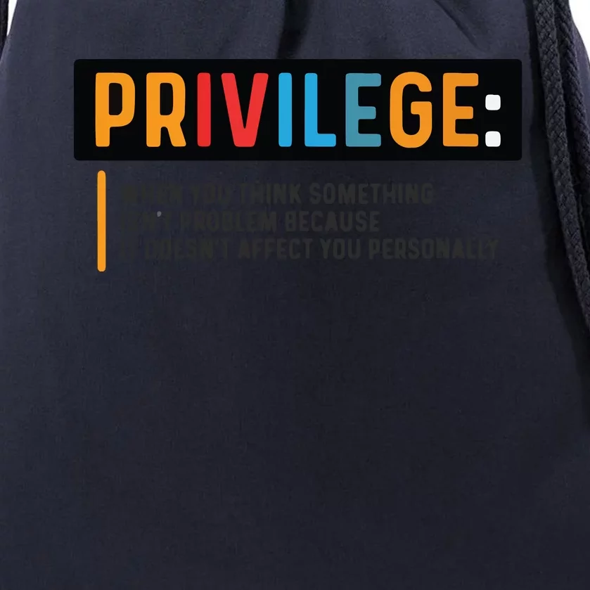 Privilege Civil Rights Tee Equality Tank Drawstring Bag