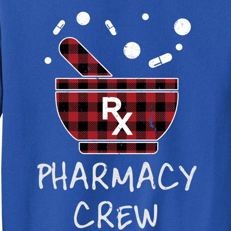 Pharmacy Crew Red Plaid Pharmacist Bowl Pills Christmas Gift Tall Sweatshirt