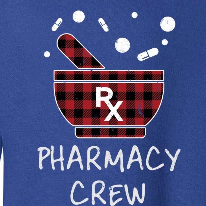 Pharmacy Crew Red Plaid Pharmacist Bowl Pills Christmas Gift Toddler Sweatshirt