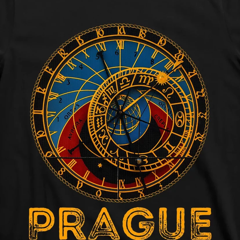 Prague Czech Republic Souvenir Astronomical Clock Prague T-Shirt