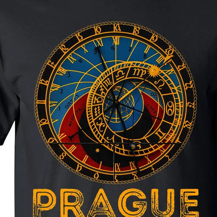 Prague Czech Republic Souvenir Astronomical Clock Prague Tall T-Shirt