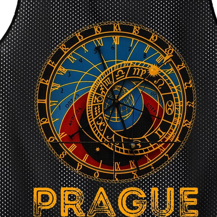 Prague Czech Republic Souvenir Astronomical Clock Prague Mesh Reversible Basketball Jersey Tank