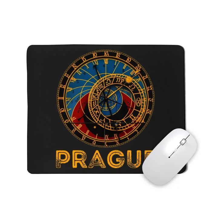 Prague Czech Republic Souvenir Astronomical Clock Prague Mousepad