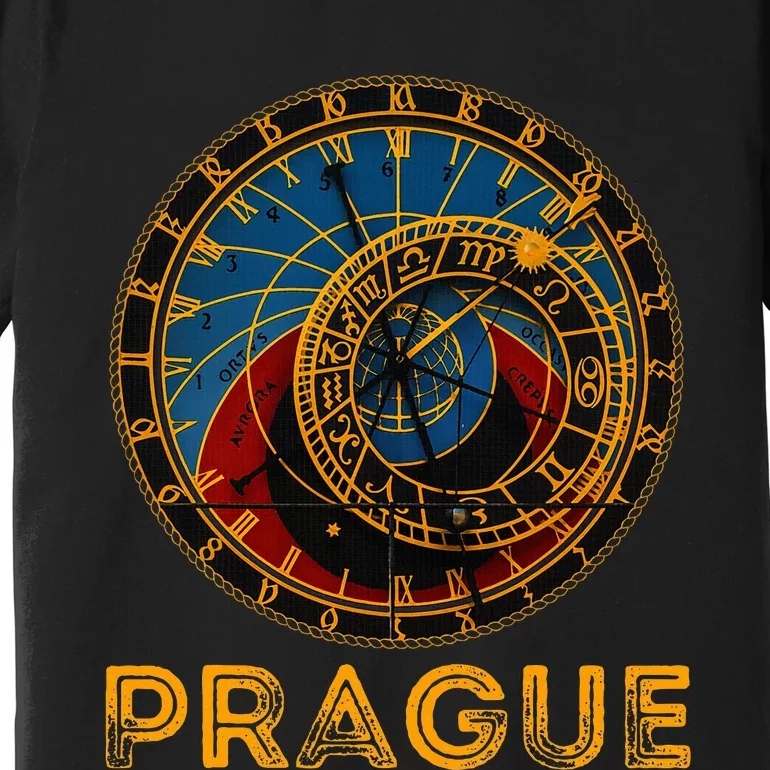 Prague Czech Republic Souvenir Astronomical Clock Prague Premium T-Shirt