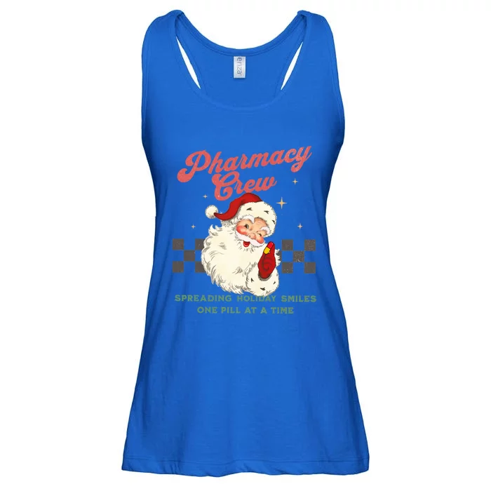 Pharmacy Crew Retro Vintage Santa Christmas Pharmacy Tech Funny Gift Ladies Essential Flowy Tank