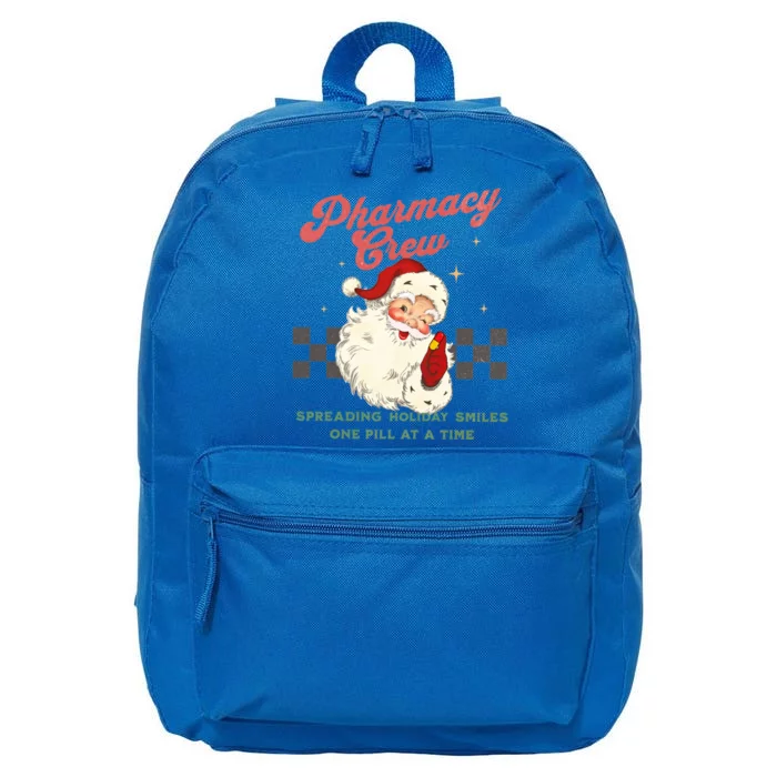 Pharmacy Crew Retro Vintage Santa Christmas Pharmacy Tech Funny Gift 16 in Basic Backpack