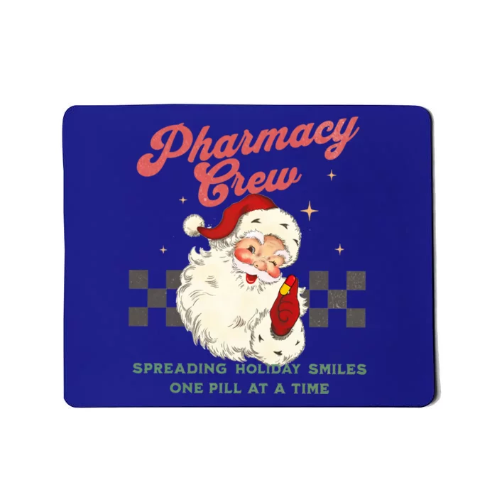 Pharmacy Crew Retro Vintage Santa Christmas Pharmacy Tech Funny Gift Mousepad