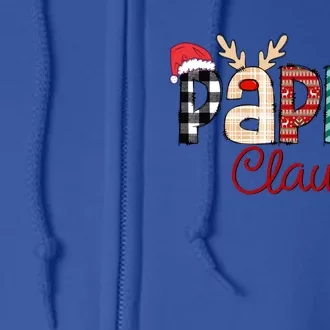 Pappy Claus Reindeer Christmas Gift Full Zip Hoodie