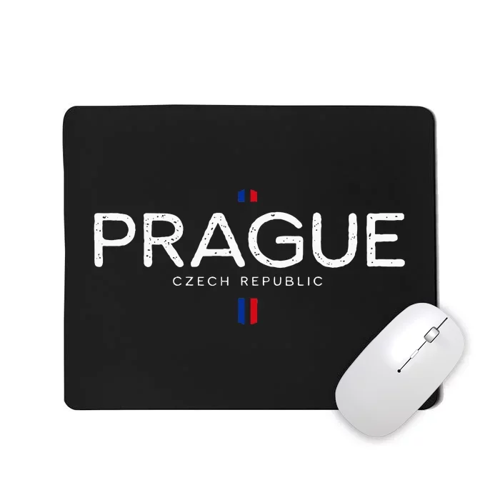 Prague Czech Republic Retro Vintage Mousepad