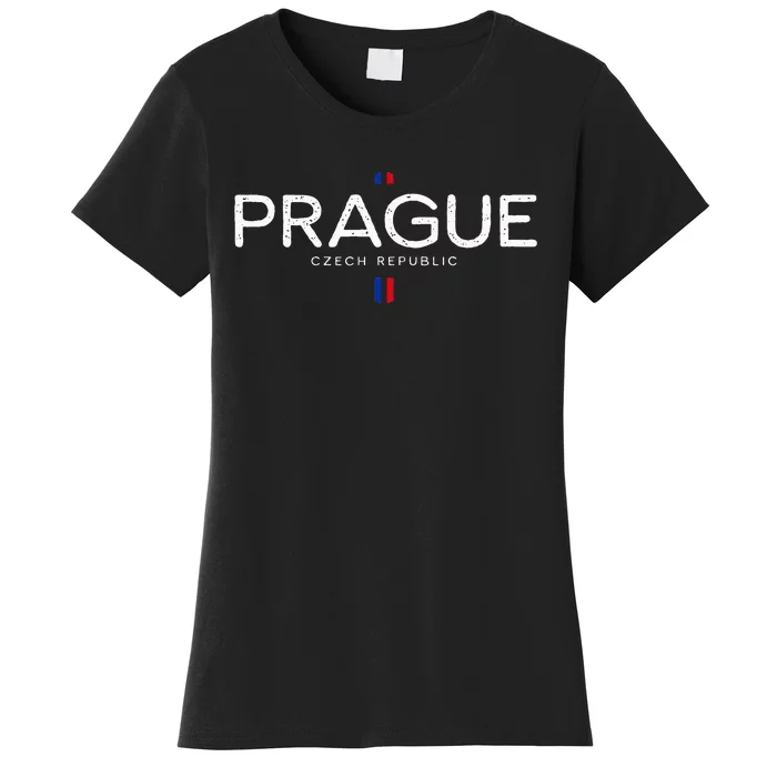 Prague Czech Republic Retro Vintage Women's T-Shirt