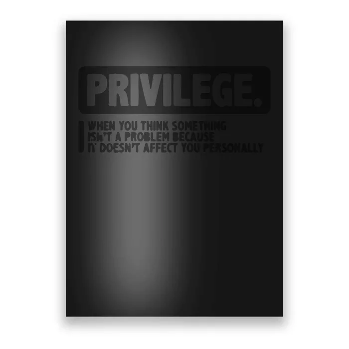 Privilege Civil Right Equality Social Justice Poster