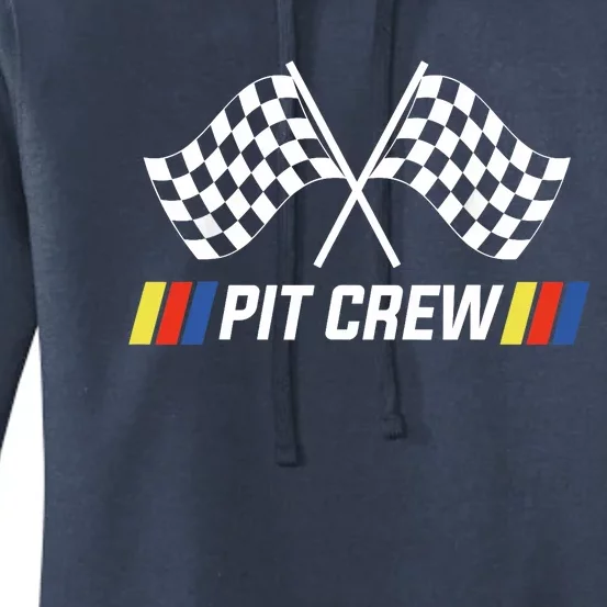 Pit Crew Race Car Parties Parents Pit Racing Drag Dress Women's Pullover Hoodie