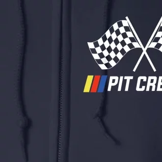 Pit Crew Race Car Parties Parents Pit Racing Drag Dress Full Zip Hoodie