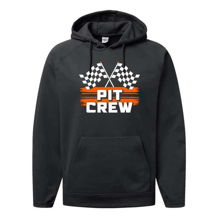 Pit Crew Racing Party Performance Fleece Hoodie