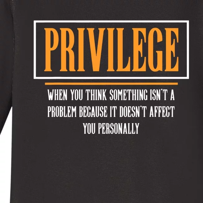 Privilege, Civil Rights Tee, Equality VNeck Baby Long Sleeve Bodysuit