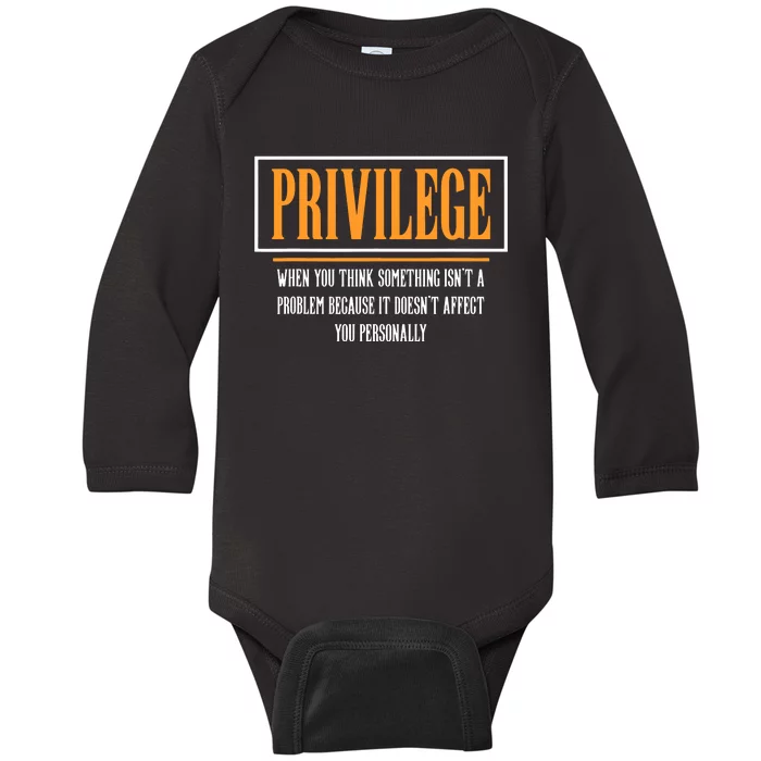 Privilege, Civil Rights Tee, Equality VNeck Baby Long Sleeve Bodysuit