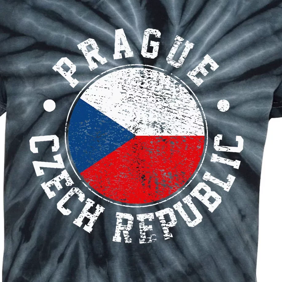 Prague Czech Republic Kids Tie-Dye T-Shirt