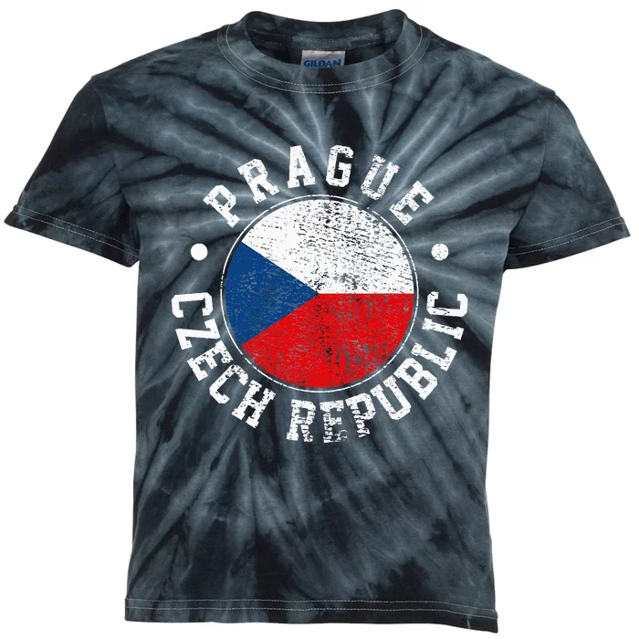 Prague Czech Republic Kids Tie-Dye T-Shirt