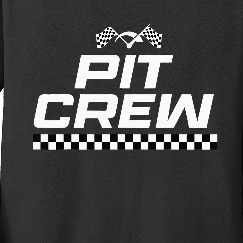 Pit Crew Race Car Apparel Pit Crew Kids Long Sleeve Shirt