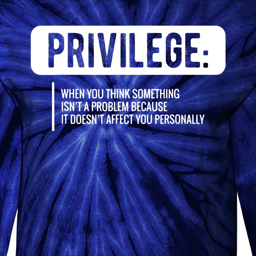 Privilege, Civil Rights, Equality VNeck Tie-Dye Long Sleeve Shirt