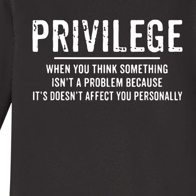 Privilege, Civil Rights, Equality VNeck Baby Long Sleeve Bodysuit