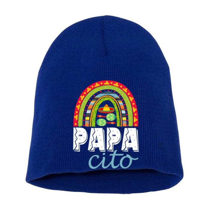 Papa Cito Rainbow Funny Mexican Food Foodie Love Gift Short Acrylic Beanie