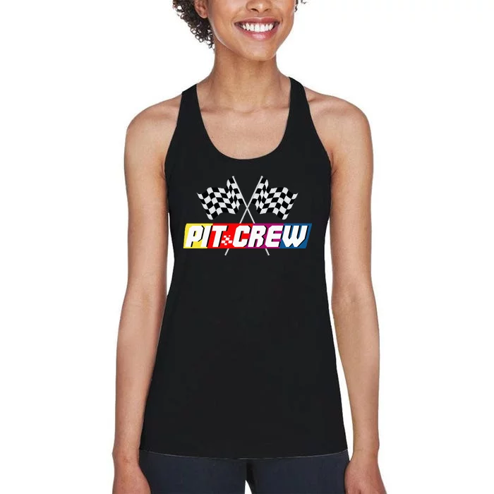 Pit Crew Racing Car Lover Women's Racerback Tank