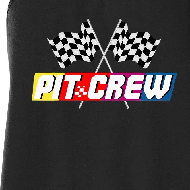 Pit Crew Racing Car Lover Women's Racerback Tank