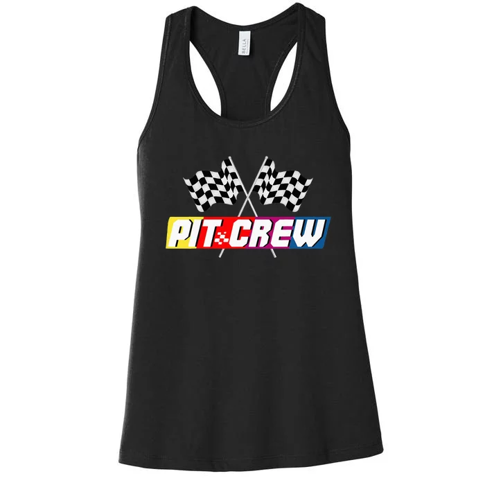 Pit Crew Racing Car Lover Women's Racerback Tank