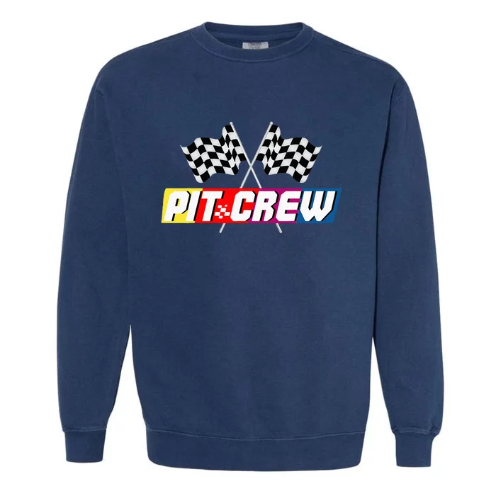 Pit Crew Racing Car Lover Garment-Dyed Sweatshirt