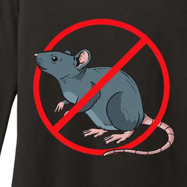 Pest Control Rat Exterminator No Rat Sign Womens CVC Long Sleeve Shirt