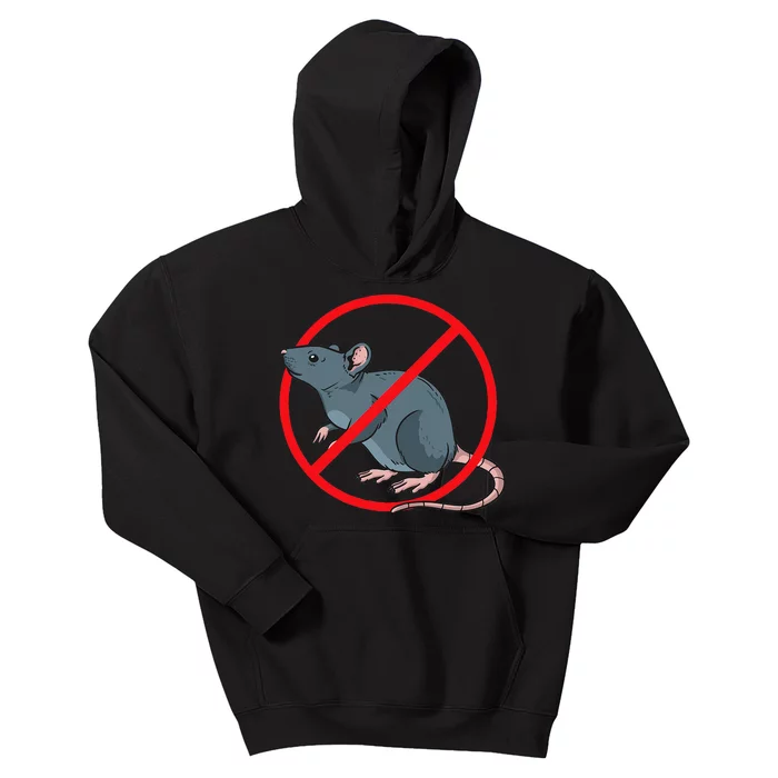 Pest Control Rat Exterminator No Rat Sign Kids Hoodie