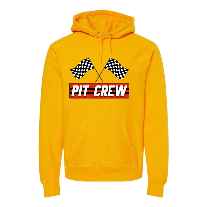 Pit Crew Race Car Hosting Parties Premium Hoodie