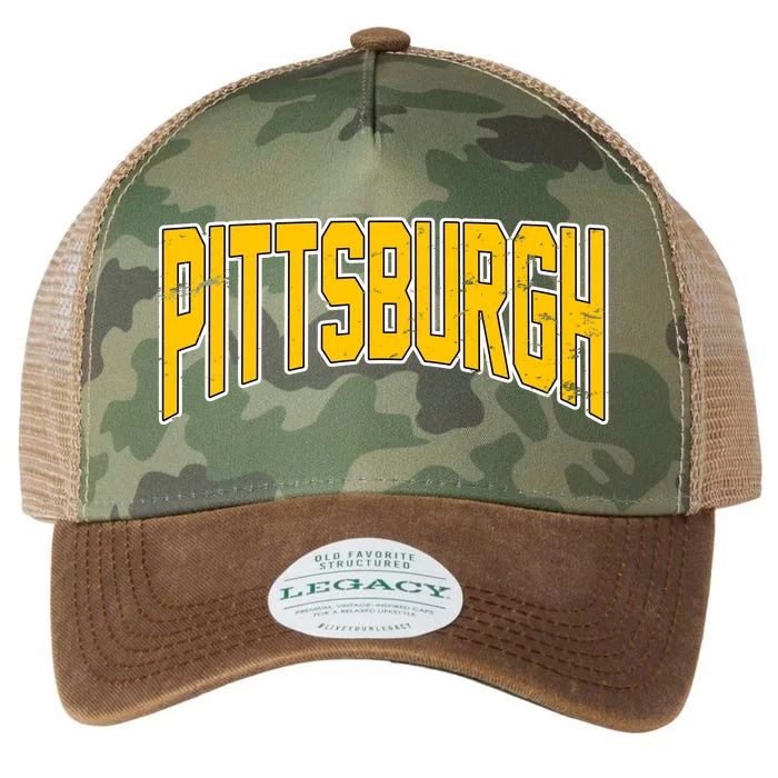 Pittsburgh City Retro Vintage Legacy Tie Dye Trucker Hat