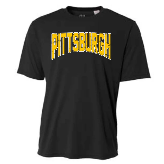 Pittsburgh City Retro Vintage Cooling Performance Crew T-Shirt