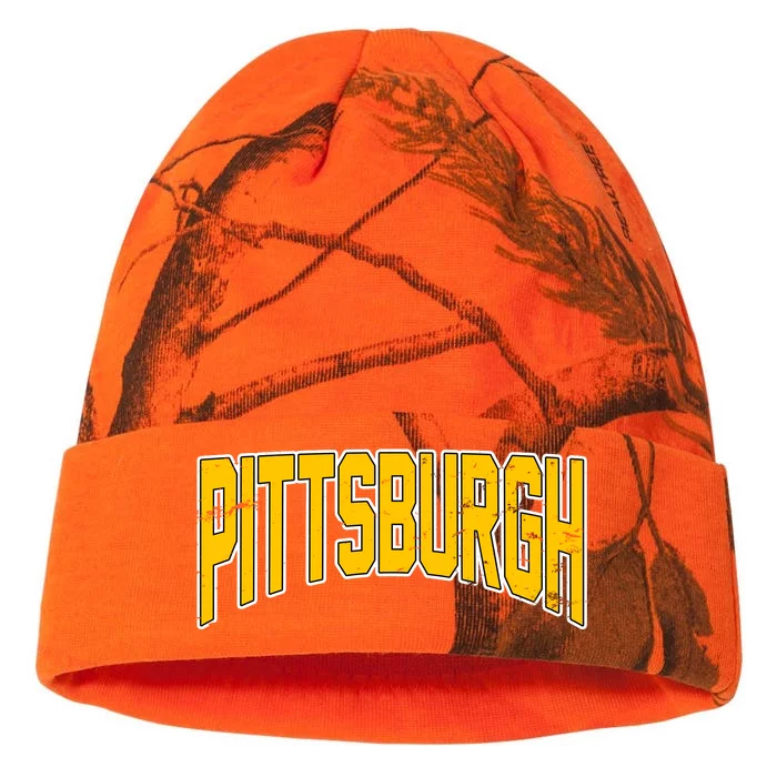 Pittsburgh City Retro Vintage Kati - 12in Camo Beanie