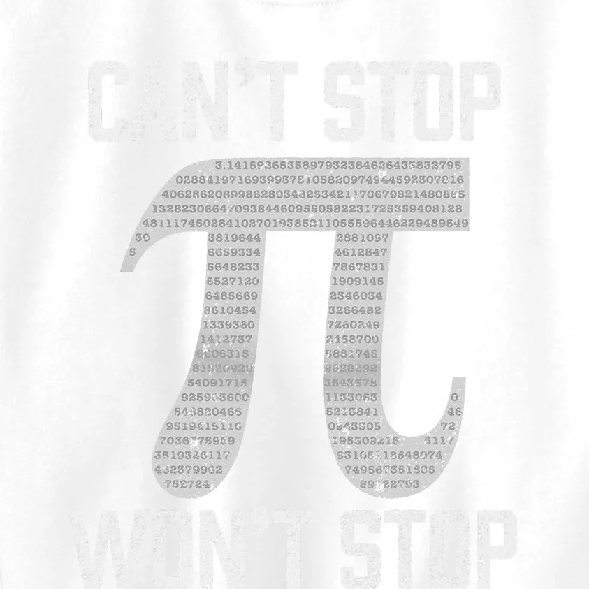 Pi Can't Stop Won't Stop Pi Day 3.14 Funny Math Geek Kids Sweatshirt