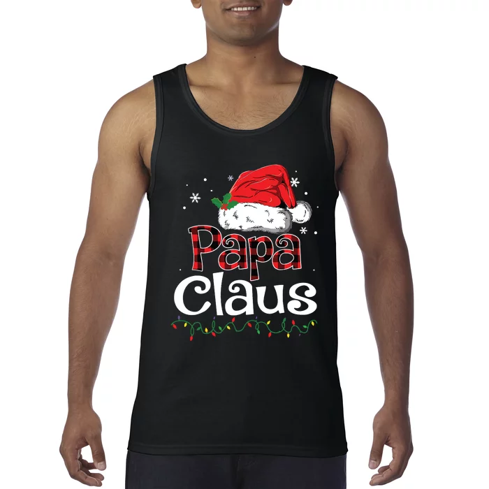 Papa Claus Santa Funny Christmas Pajama Matching Family Tank Top