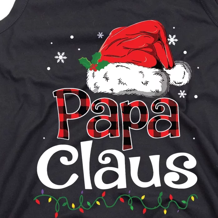 Papa Claus Santa Funny Christmas Pajama Matching Family Tank Top