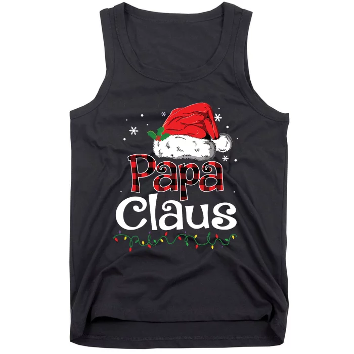 Papa Claus Santa Funny Christmas Pajama Matching Family Tank Top