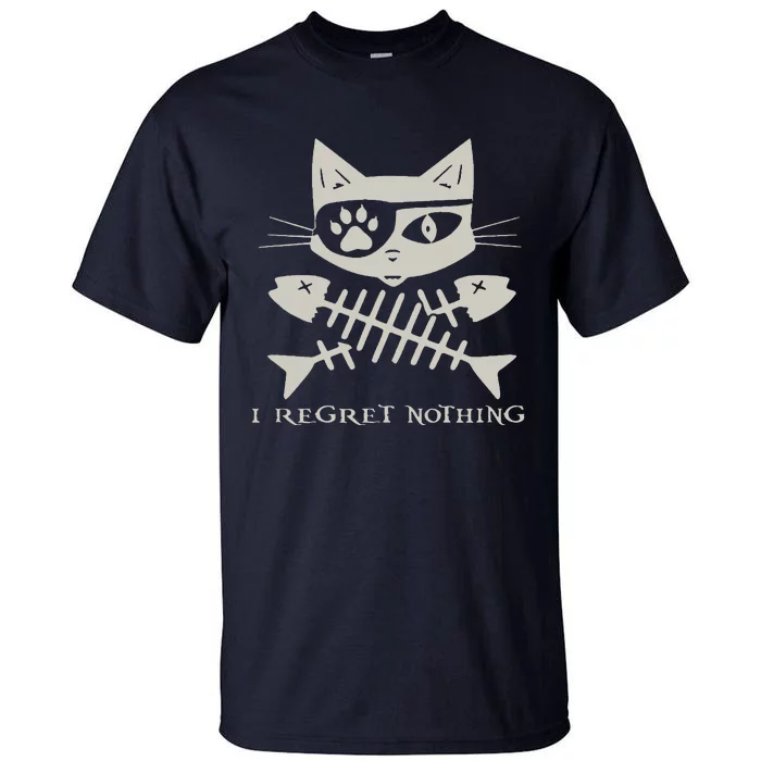 Pirate Cat Skull And Crossbones Tall T-Shirt